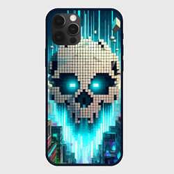 Чехол для iPhone 12 Pro Minecraft skull - ai art fantasy, цвет: 3D-черный