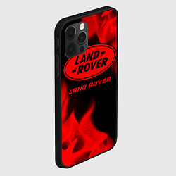 Чехол для iPhone 12 Pro Land Rover - red gradient, цвет: 3D-черный — фото 2