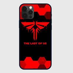 Чехол для iPhone 12 Pro The Last Of Us - red gradient, цвет: 3D-черный