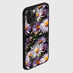 Чехол для iPhone 12 Pro Астра альпийская, цвет: 3D-черный — фото 2