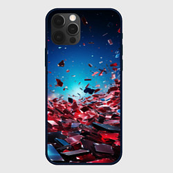 Чехол для iPhone 12 Pro Осколки плит в движении, цвет: 3D-черный