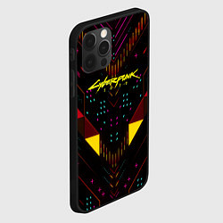 Чехол для iPhone 12 Pro Cyberpunk2077 geometry, цвет: 3D-черный — фото 2