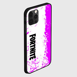 Чехол для iPhone 12 Pro Fortnite pink color, цвет: 3D-черный — фото 2