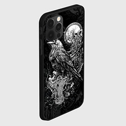 Чехол для iPhone 12 Pro Ночные вороны бога Одина, цвет: 3D-черный — фото 2