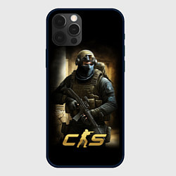 Чехол для iPhone 12 Pro CS спецназовец, цвет: 3D-черный