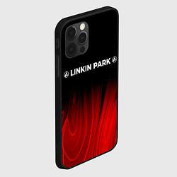 Чехол для iPhone 12 Pro Linkin Park 2024 red plasma, цвет: 3D-черный — фото 2