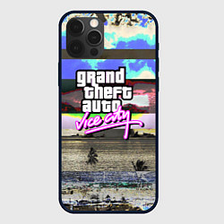 Чехол для iPhone 12 Pro Vice city glitch, цвет: 3D-черный