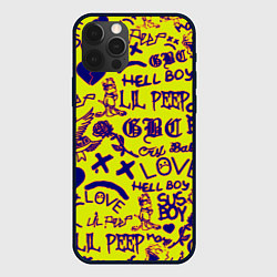 Чехол для iPhone 12 Pro Lil peep rap pattern, цвет: 3D-черный