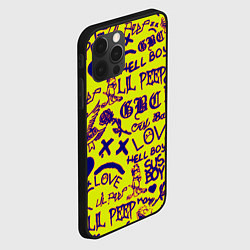 Чехол для iPhone 12 Pro Lil peep rap pattern, цвет: 3D-черный — фото 2