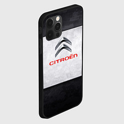 Чехол для iPhone 12 Pro Citroen grey metal, цвет: 3D-черный — фото 2