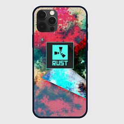 Чехол для iPhone 12 Pro RUST geometry color, цвет: 3D-черный