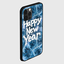 Чехол для iPhone 12 Pro Happy New year with snow on ice, цвет: 3D-черный — фото 2