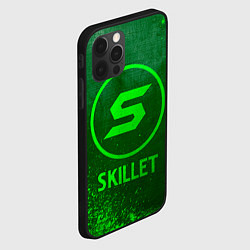 Чехол для iPhone 12 Pro Skillet - green gradient, цвет: 3D-черный — фото 2