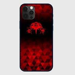 Чехол для iPhone 12 Pro Король и Шут red poly, цвет: 3D-черный