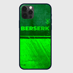 Чехол для iPhone 12 Pro Berserk - green gradient посередине, цвет: 3D-черный