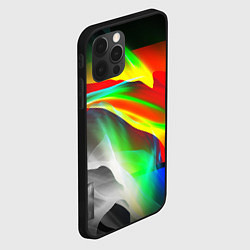 Чехол для iPhone 12 Pro Текстура краски, цвет: 3D-черный — фото 2