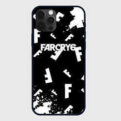 Чехол для iPhone 12 Pro FC6 logo pattern, цвет: 3D-черный