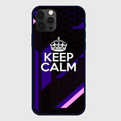 Чехол для iPhone 12 Pro Ceep Calm, цвет: 3D-черный