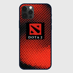 Чехол для iPhone 12 Pro DOTA 2 краски абстракция, цвет: 3D-черный