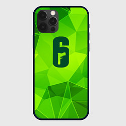 Чехол для iPhone 12 Pro Rainbow Six green poly, цвет: 3D-черный