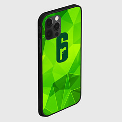 Чехол для iPhone 12 Pro Rainbow Six green poly, цвет: 3D-черный — фото 2