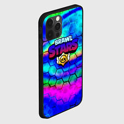 Чехол для iPhone 12 Pro Brawl stars neon gradient, цвет: 3D-черный — фото 2