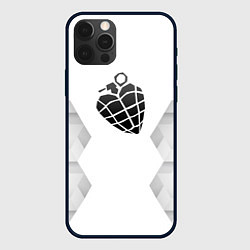 Чехол для iPhone 12 Pro Green Day white poly, цвет: 3D-черный