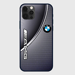 Чехол для iPhone 12 Pro BMW metalic auto metal, цвет: 3D-черный