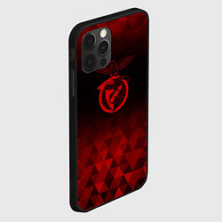 Чехол для iPhone 12 Pro Benfica red poly, цвет: 3D-черный — фото 2
