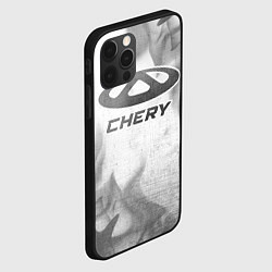 Чехол для iPhone 12 Pro Chery - white gradient, цвет: 3D-черный — фото 2