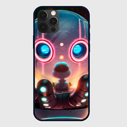 Чехол для iPhone 12 Pro Дикий робот и птенец, цвет: 3D-черный