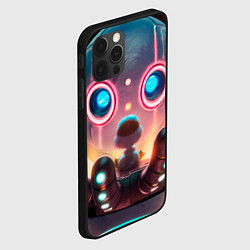 Чехол для iPhone 12 Pro Дикий робот и птенец, цвет: 3D-черный — фото 2