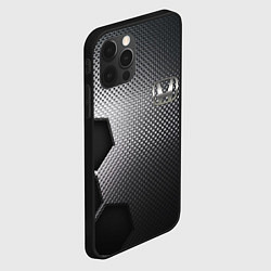 Чехол для iPhone 12 Pro Honda metal auto, цвет: 3D-черный — фото 2