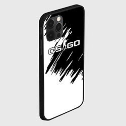 Чехол для iPhone 12 Pro CSGO белые краски, цвет: 3D-черный — фото 2