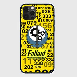 Чехол для iPhone 12 Pro Fallout pattern symbol, цвет: 3D-черный