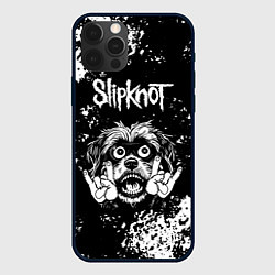 Чехол для iPhone 12 Pro Slipknot рок пес, цвет: 3D-черный