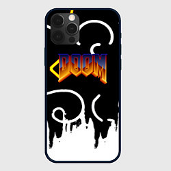 Чехол для iPhone 12 Pro Doom game pattern, цвет: 3D-черный