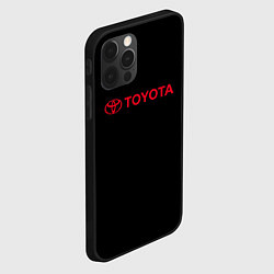 Чехол для iPhone 12 Pro Toyota red logo auto, цвет: 3D-черный — фото 2