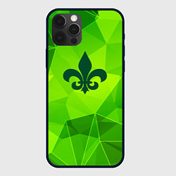 Чехол для iPhone 12 Pro Saints Row green poly, цвет: 3D-черный