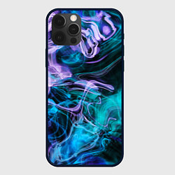 Чехол для iPhone 12 Pro Цветной дым текстура, цвет: 3D-черный