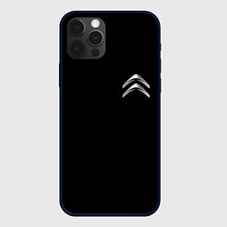 Чехол для iPhone 12 Pro Citroen logo auto, цвет: 3D-черный