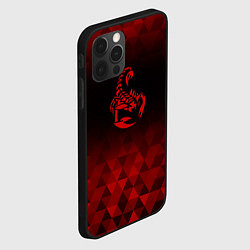 Чехол для iPhone 12 Pro Scorpions red poly, цвет: 3D-черный — фото 2