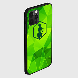 Чехол для iPhone 12 Pro Tomb Raider green poly, цвет: 3D-черный — фото 2