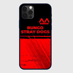 Чехол для iPhone 12 Pro Bungo Stray Dogs - red gradient посередине, цвет: 3D-черный