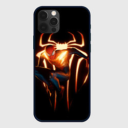 Чехол для iPhone 12 Pro Человек-паук в прыжке, цвет: 3D-черный