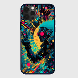 Чехол для iPhone 12 Pro Cyberpunk is not dead - motto, цвет: 3D-черный