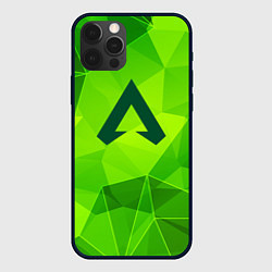 Чехол для iPhone 12 Pro Apex Legends green poly, цвет: 3D-черный