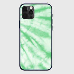 Чехол для iPhone 12 Pro Салатовый тай дай, цвет: 3D-черный