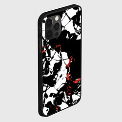Чехол для iPhone 12 Pro Черно-красный камуфляж, цвет: 3D-черный — фото 2