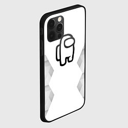Чехол для iPhone 12 Pro Among Us white poly, цвет: 3D-черный — фото 2